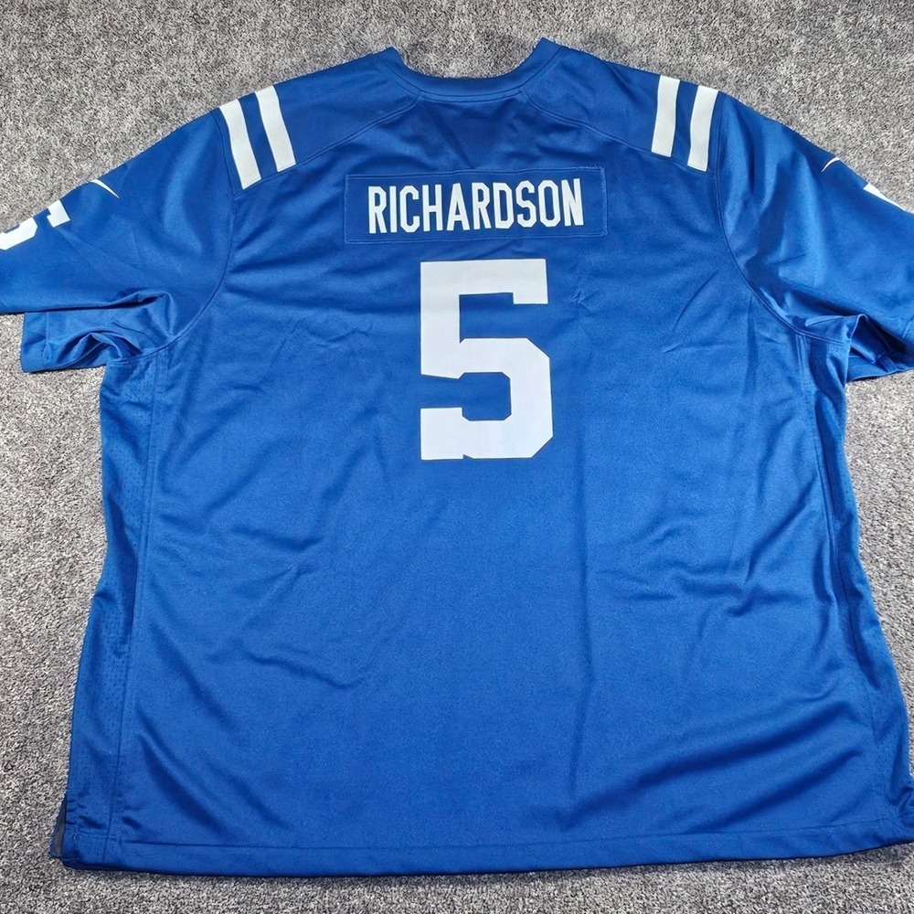 Nike Indianapolis Colts Jersey Mens 5XL Blue Anthony Richardson #5 On Field